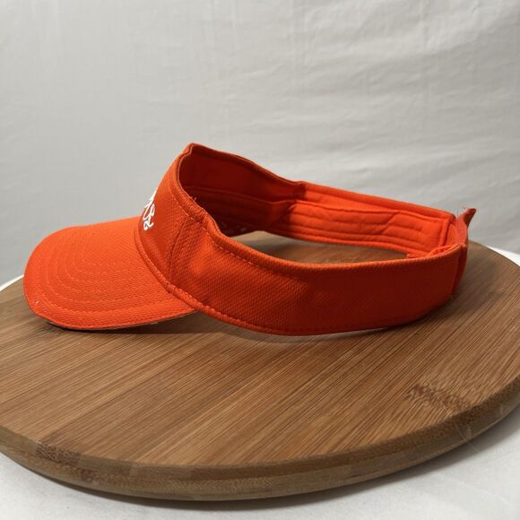 Hooters Orange Mesh Visor Hat Adjustable Adult Size Logo Embroidered Retro Cap - Picture 3 of 7